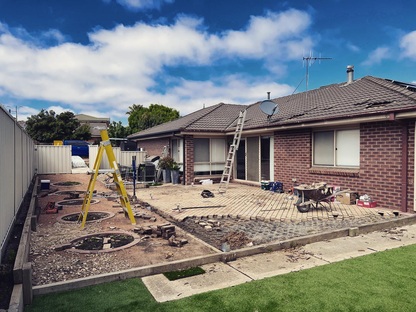 BRT Building tradesperson investigating timber damage on a Canberra home repair job