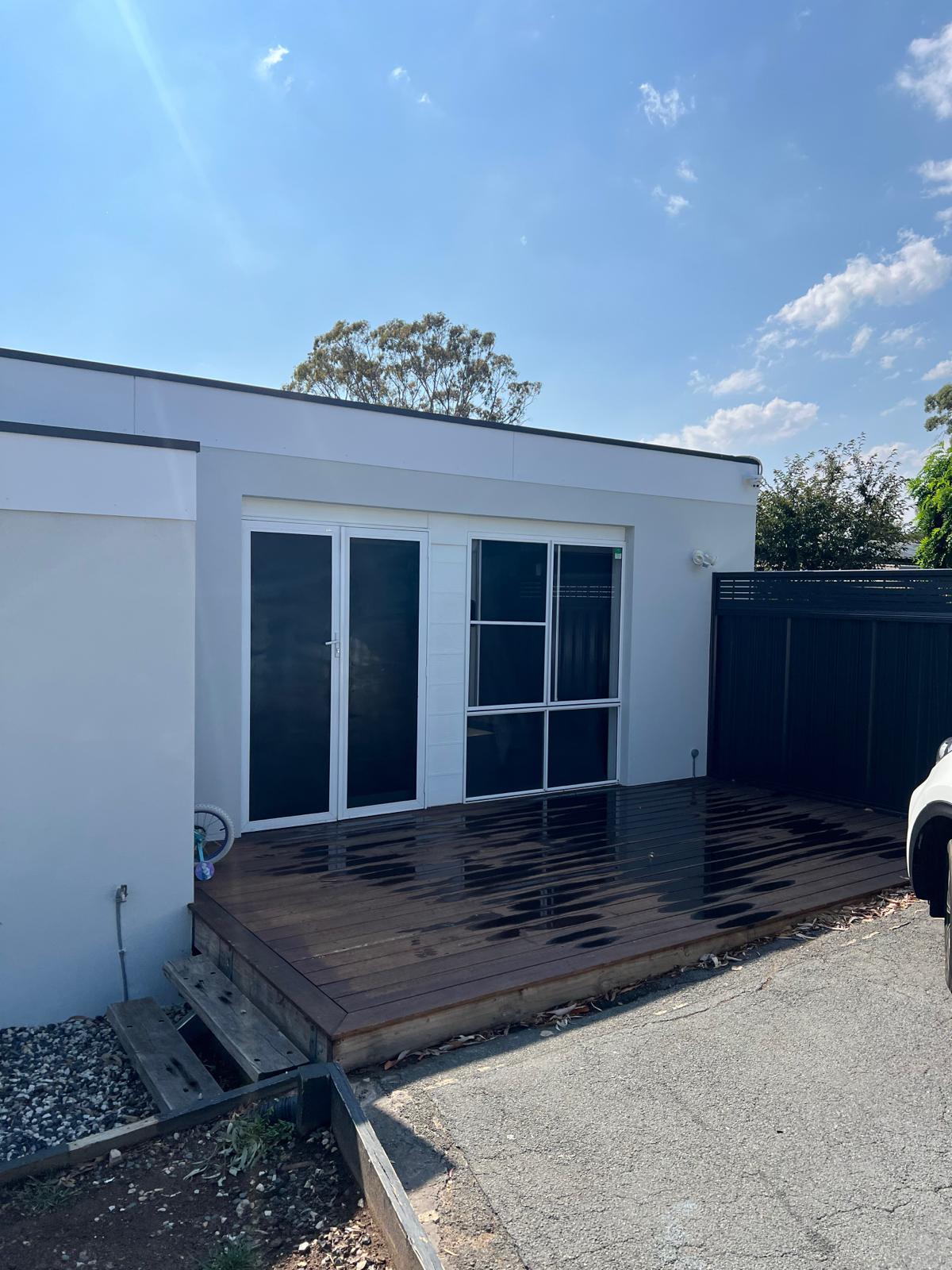 Charnwood — fascia-fixed pergola with receiver channel