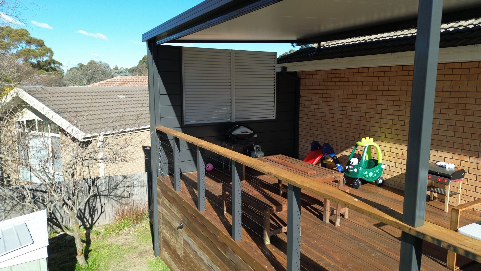 Fisher pergola + deck