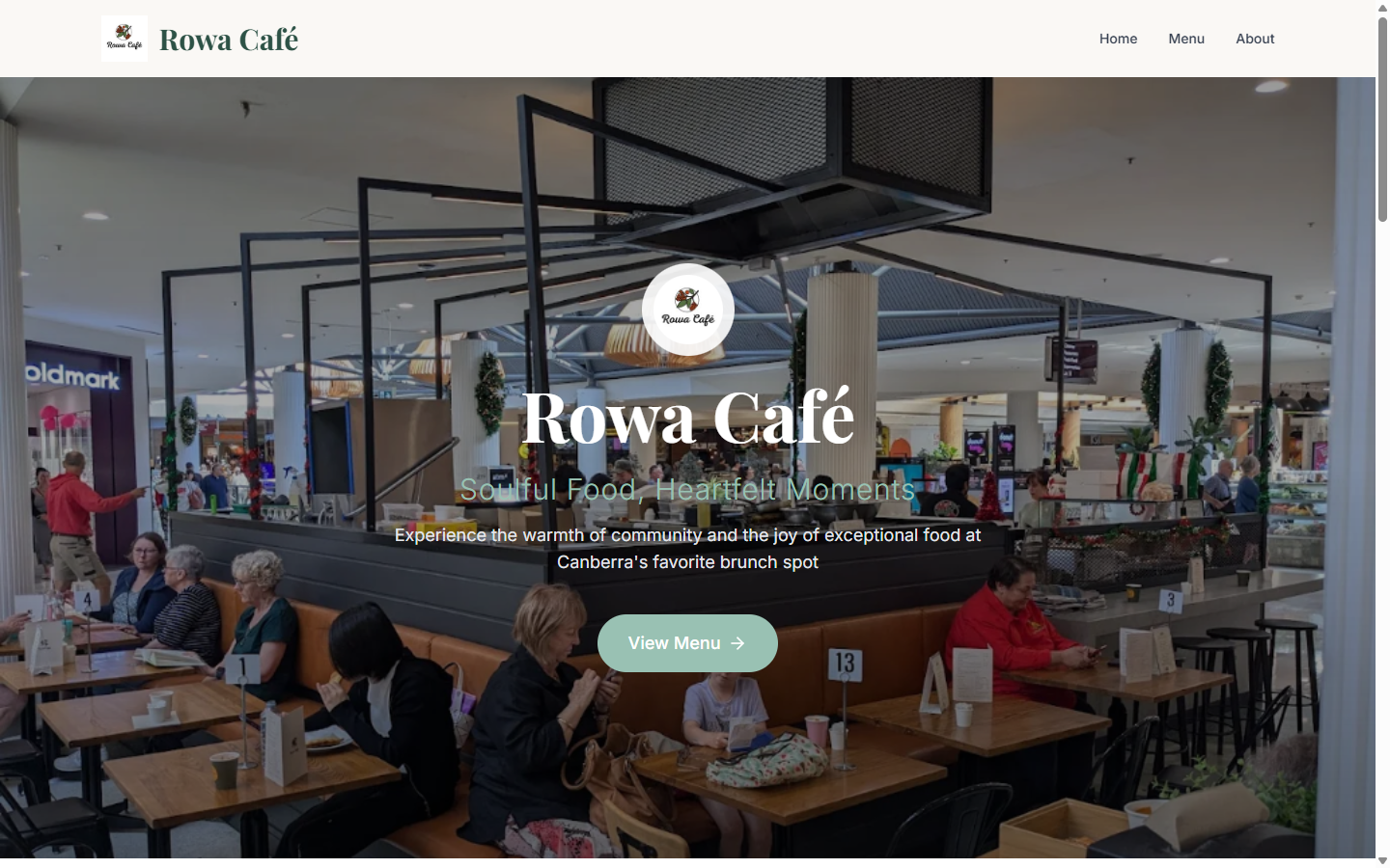Rowa Cafe website